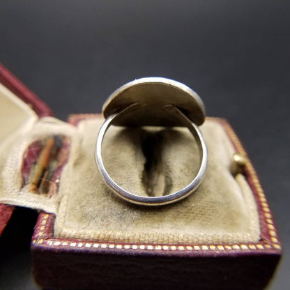 Thunderbird Vintage Round Ring, Silver Plated, Unique Jewelry, Southwestern