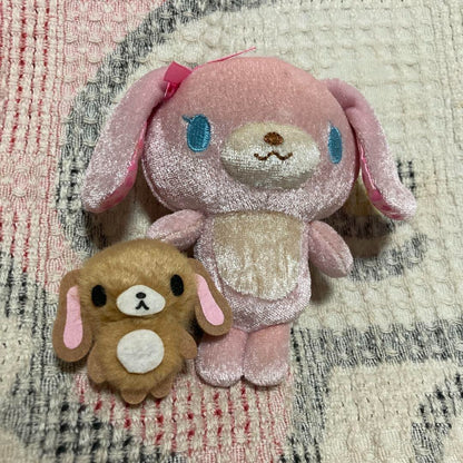 Sanrio Sugarbunnies Plush Toy Lot of 2 Momousa Kurousa Amusement Prizes