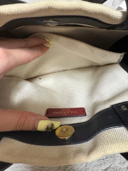 Valentino Garavani Tote Bag VLTN Canvas Studs