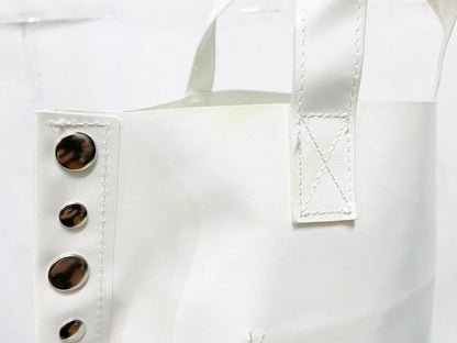 tricot COMME des GARCONS metal studs bag white medium PVC Used From Japan