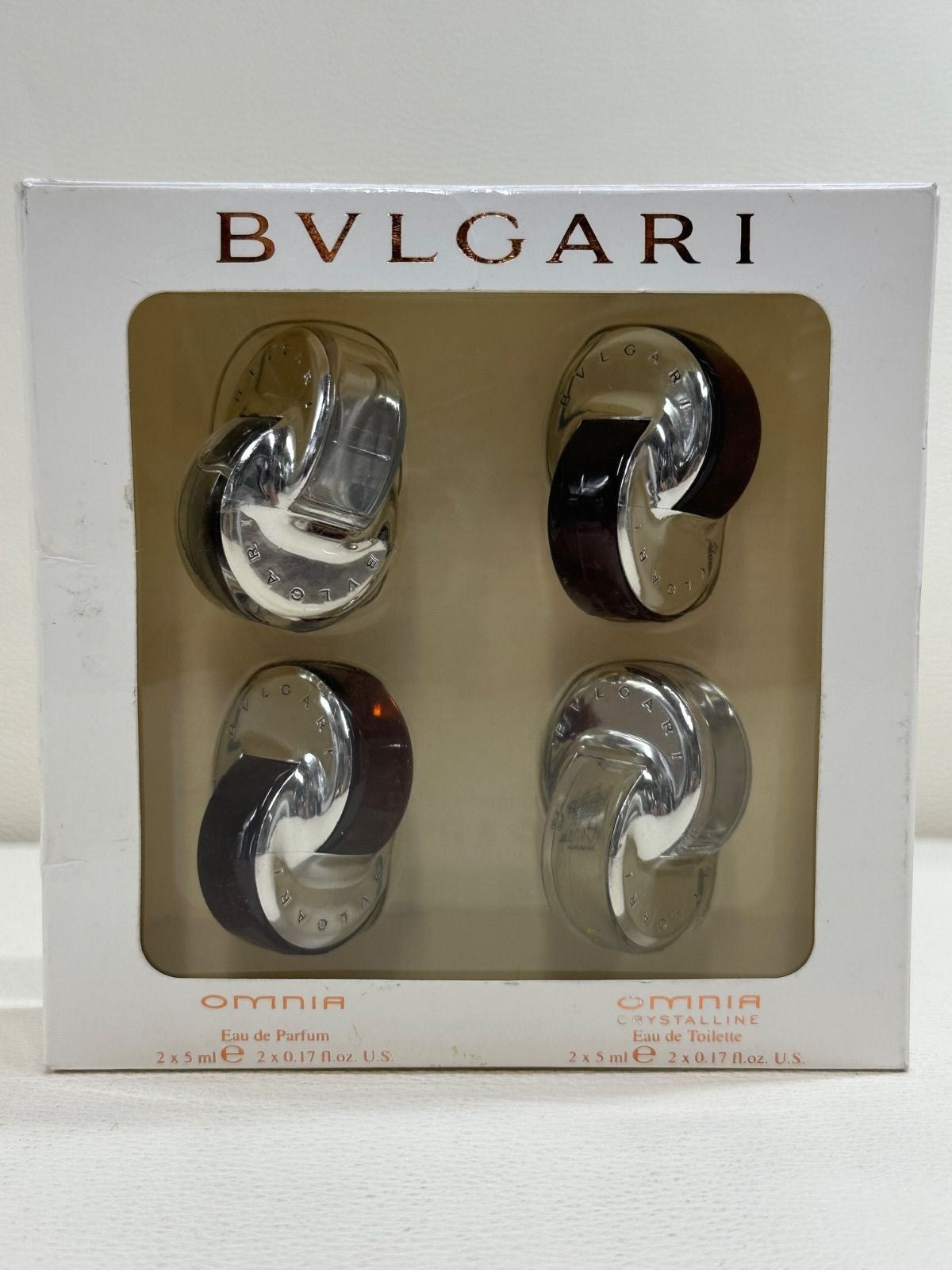 NEW Bvlgari Omnia Miniature Set 4 pieces 5mL each perfume fragrance w/BOX Sealed