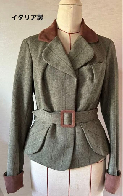 Vivienne Westwood Red Label Tailored Wool Jacket Green Check M