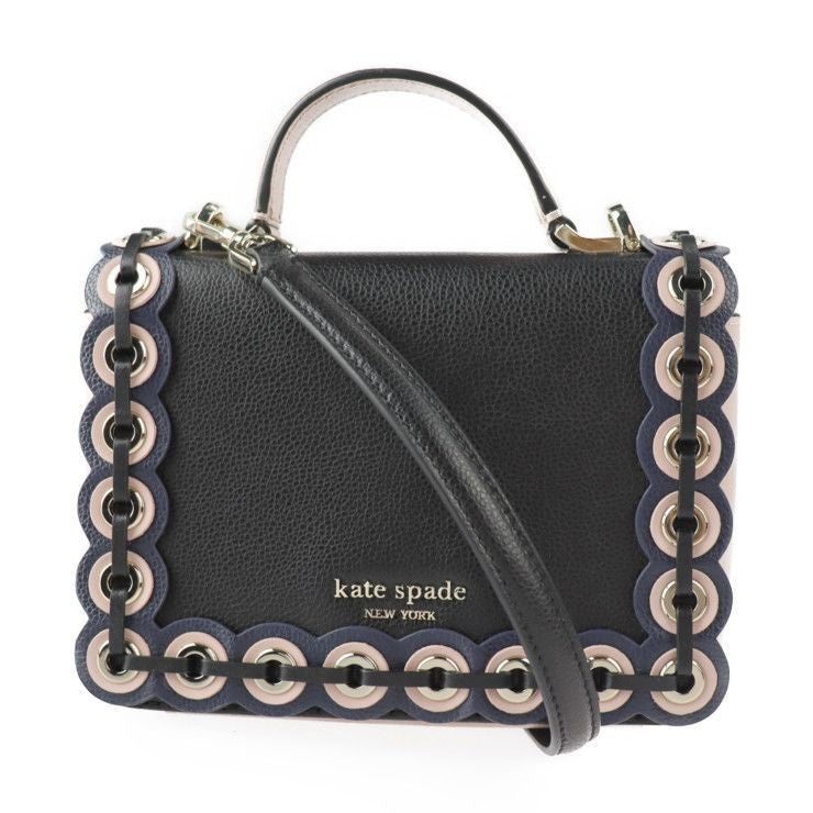 Kate Spade Maisie Patterson Drive Grommet Handbag WKRU5899 Black Pink Beige 2WAY