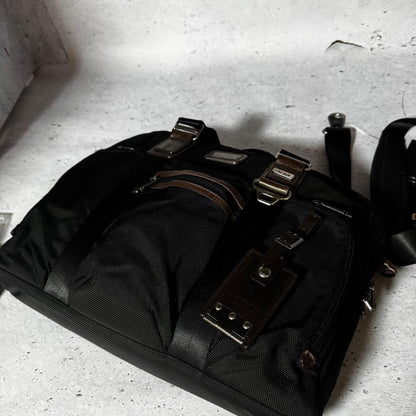 TUMI business bag 2way McNair nylon leather black x brown