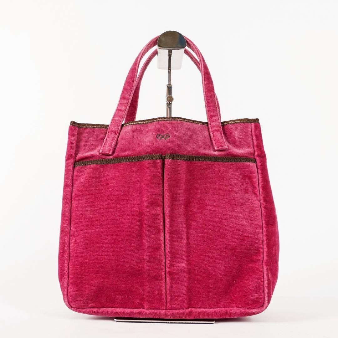 Anya Hindmarch Tote Bag Handbag Velour Red From Japan 136004K Authentic