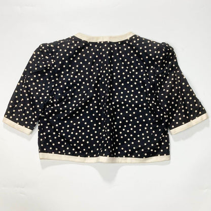 Yves Saint Laurent M Women Collarless Jacket Vintage Dot Stylish Clothing