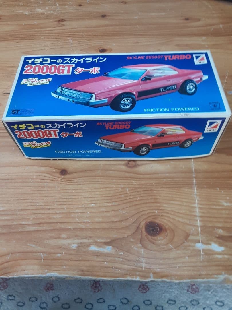Nissan Skyline 2000 GT Turbo Ichiko Tin Miniature Car Showa Retro