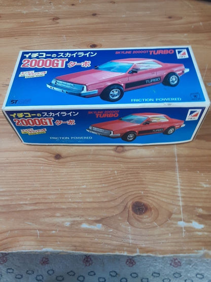 Nissan Skyline 2000 GT Turbo Ichiko Tin Miniature Car Showa Retro