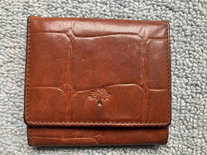 Mulberry Leather Coin Wallet Key Case Card Holder Used