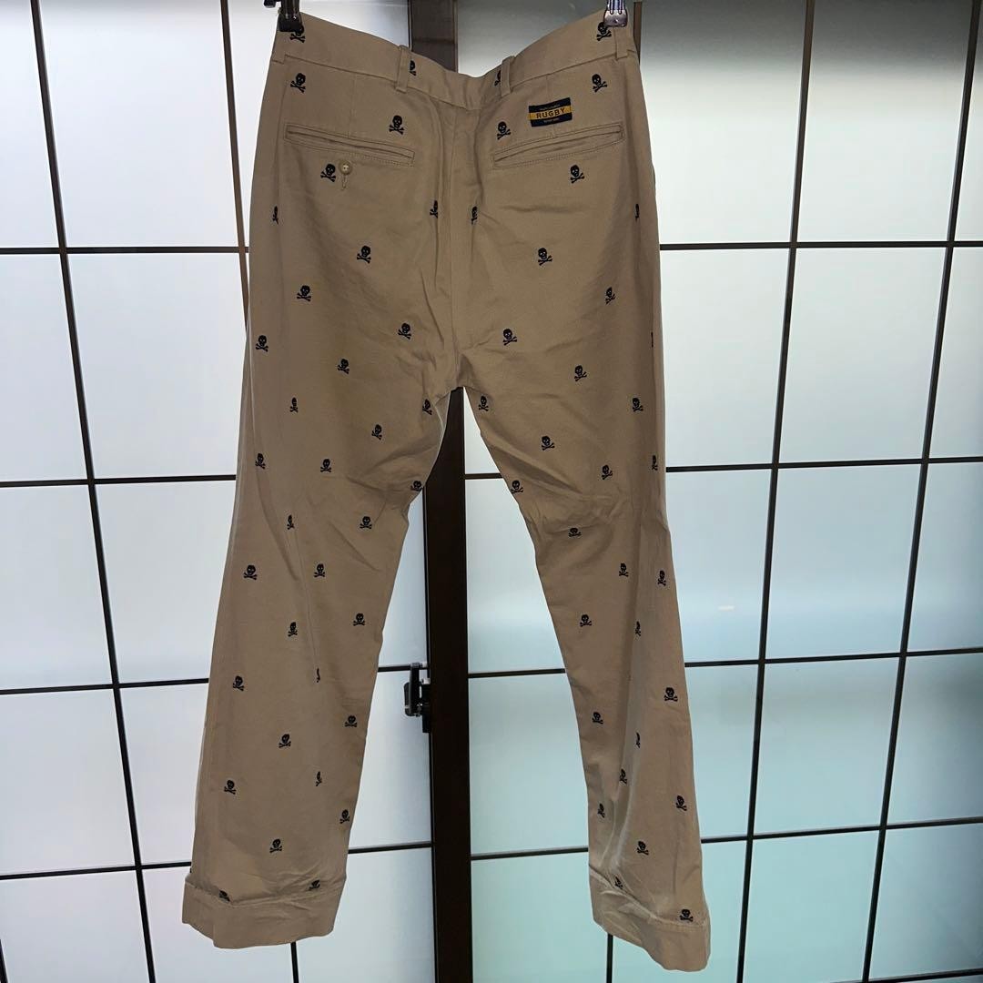 Ralph Lauren Rugby Skull Embroidered Chino Pants Beige S