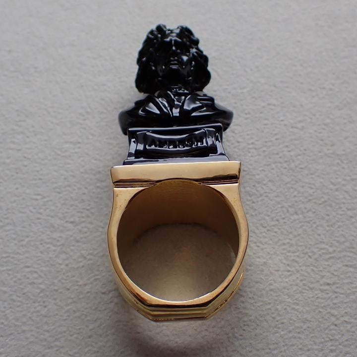 Ambush Beethoven Ring Black Gold US9.5 Men's Accessories No Box Used SF Japan