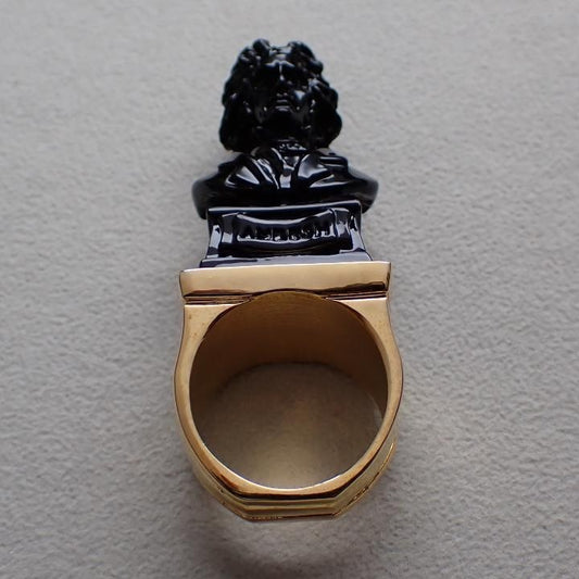 Ambush Beethoven Ring Black Gold US9.5 Men's Accessories No Box Used SF Japan