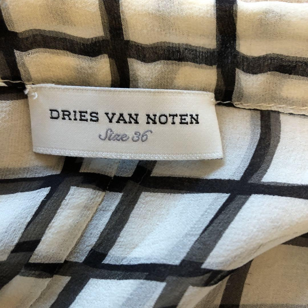 Dries Van Noten Size S Silk Square Sheer Skirt Belgium Designer Auth by JAPAN