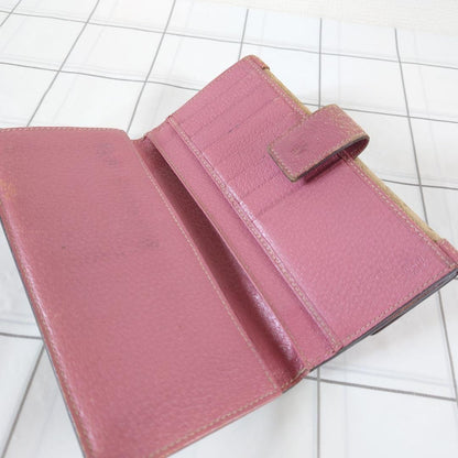 Gucci Gg Canvas Bifold Wallet Leather Beige/Pink