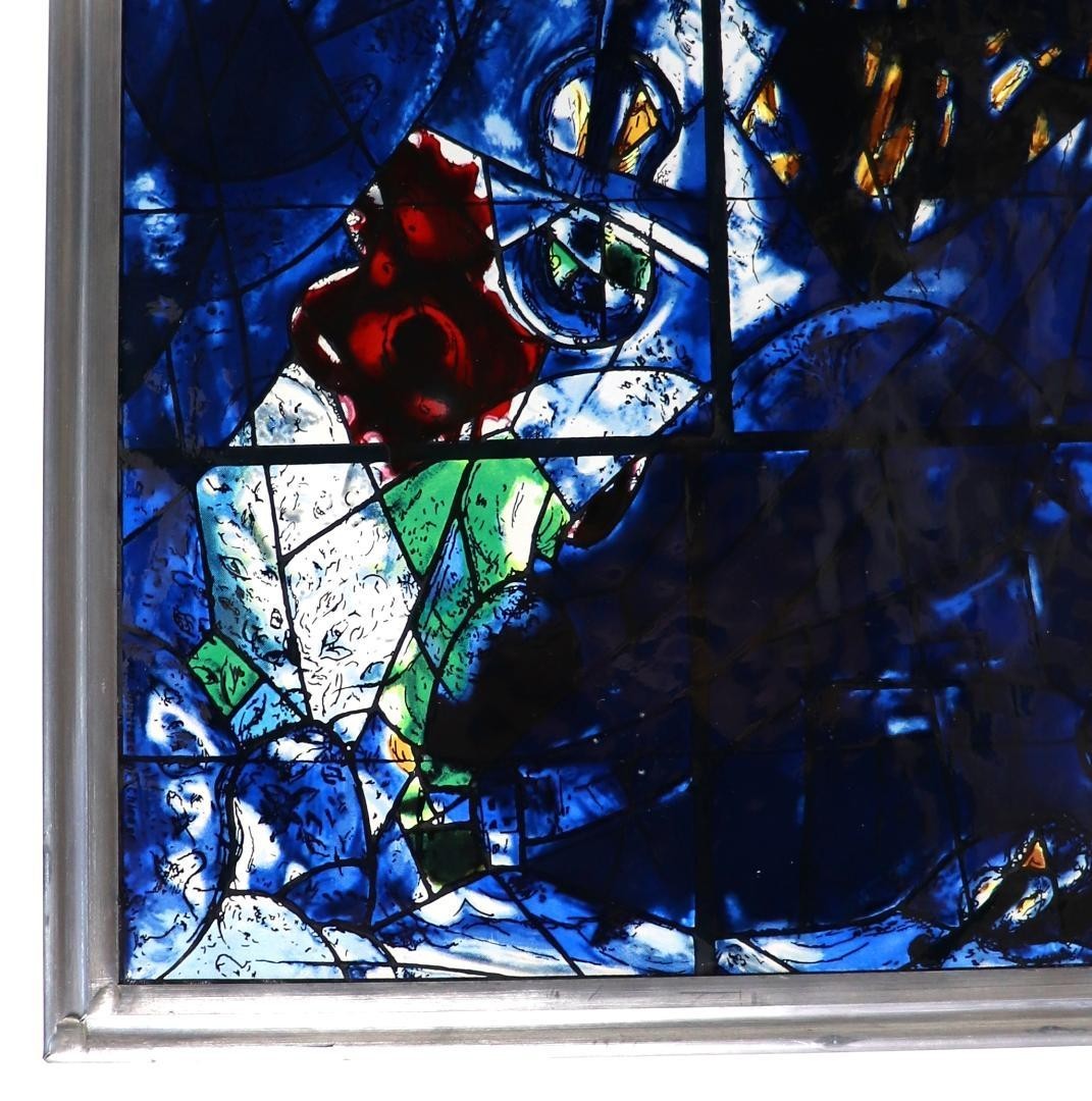 Marc Chagall Large Vintage Stained Glass American Windows 2/4