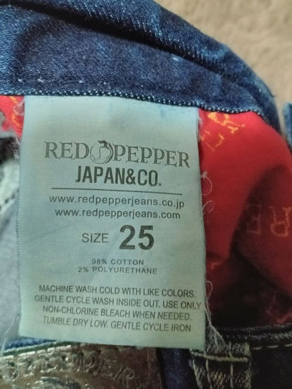 RED PEPPER Women's Stretch Denim Jeans, Embroidered, Size S