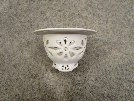 Sukashi Pot Tenzan Craft White Small Rare Unused
