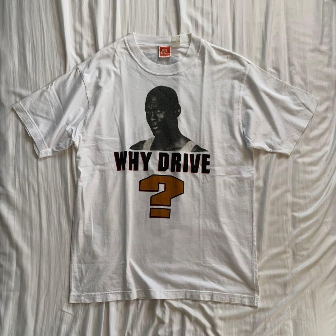 Nike Air Jordan T-Shirt Vintage Black Silver Tag 90s Michael Jordan M/L Rare Use