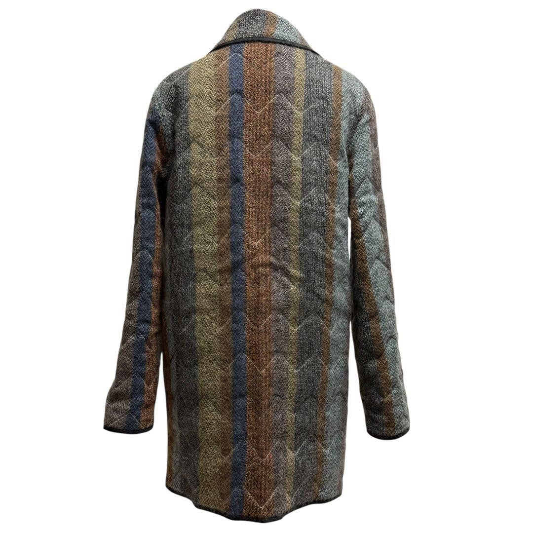 Missoni Women M Reversible Quilted Coat Top Quality Orange Tag Luxury Unique ITA
