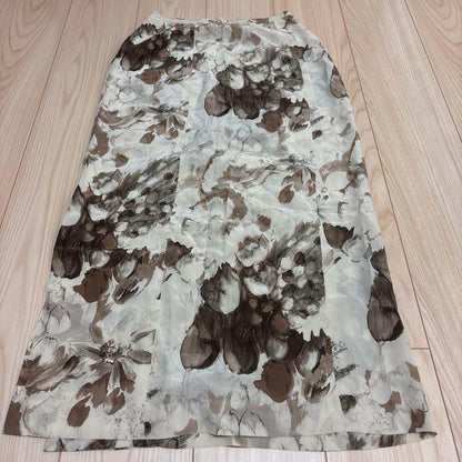 Margaret Howell Floral Flared Long Skirt Size 2 33 inches