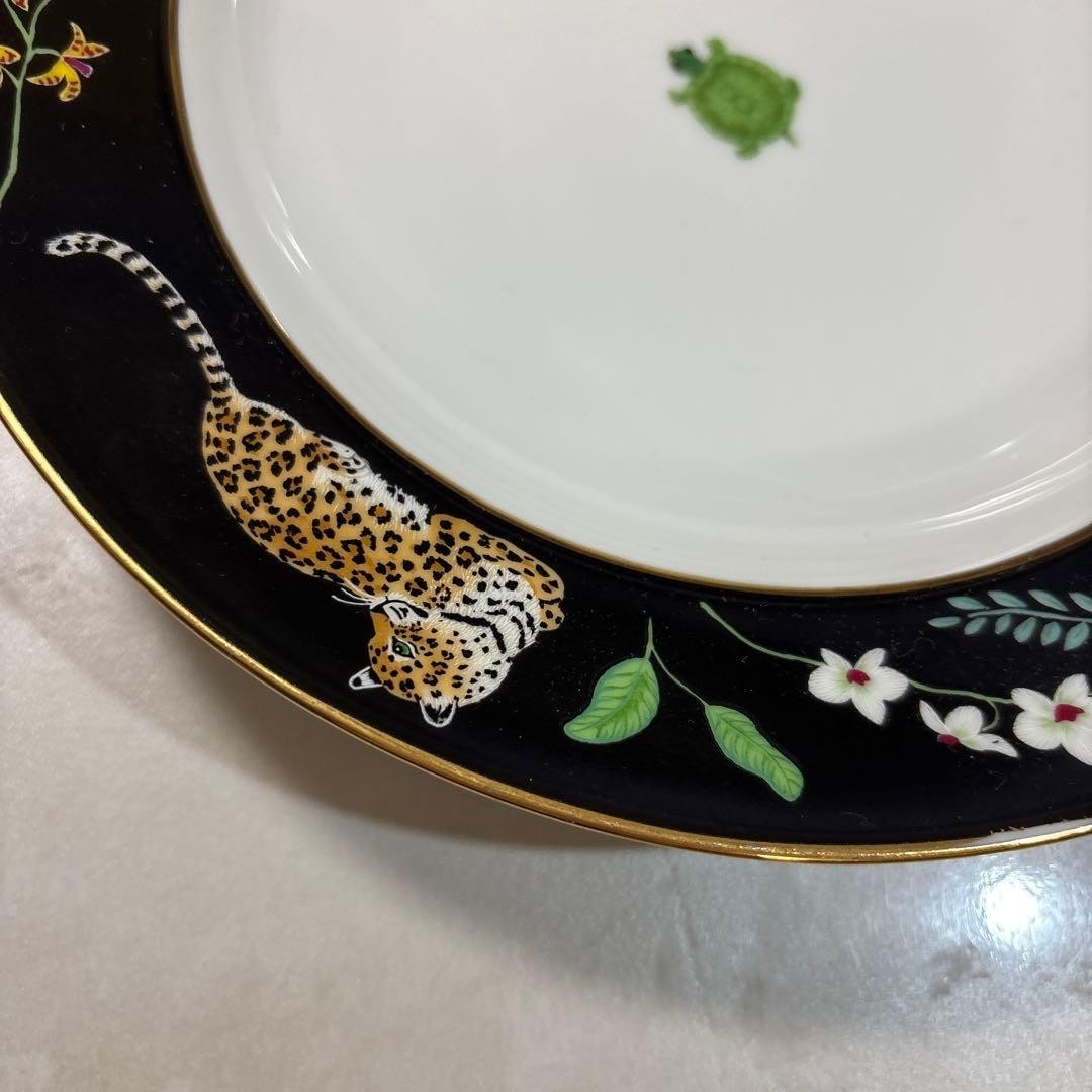 Rare LYNN CHASE Jaguar Jungle Deep Plate Approx. 23cm Porcelain, Round Used