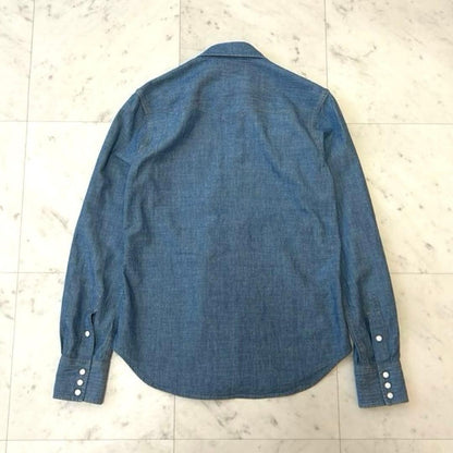 RRL Double R L Chambray Shirt Size 2 Women Limited Edition Rare American Fashion