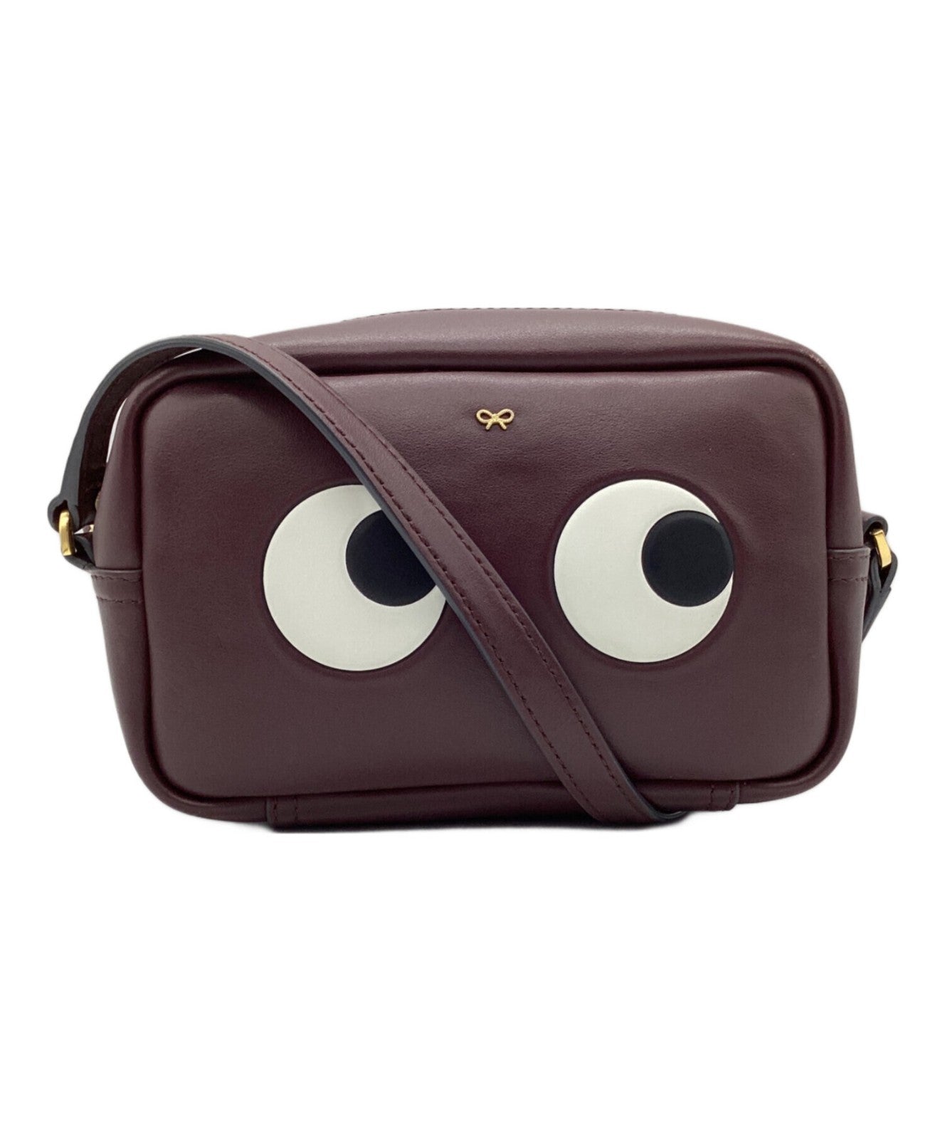 ANYA HINDMARCH Crossbody Mini Eyes Right in Circus Shoulder Bag Brown Authentic