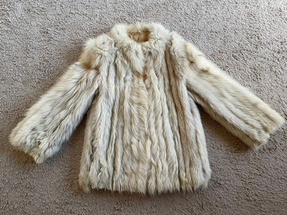 SAFURON Fur Jacket Width 46cm Vintage Brown Hook Coat Remake Material Rare