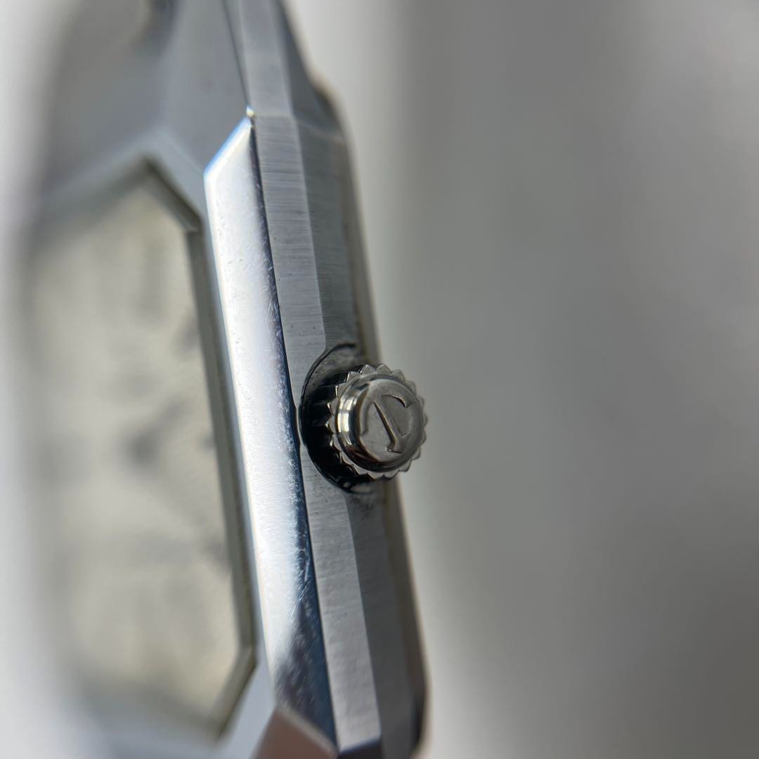 Rado Slim Line Square Watch Stainless Steel Manual White Dial Used