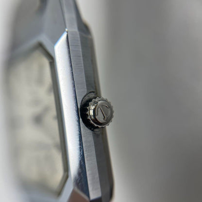 Rado Slim Line Square Watch Stainless Steel Manual White Dial Used