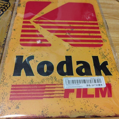 Toshiba & Kodak Vintage Tin Sign Set of 2 Antique Advertising 30cm x 20cm