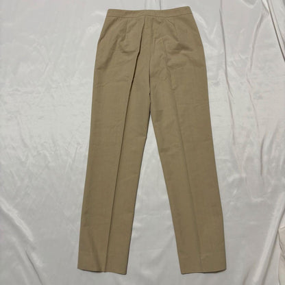 Rare 90s Miu Miu Vintage Beige Center Press Slacks Pants Size 40 Italy