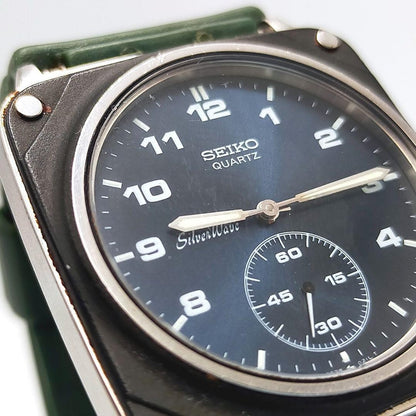 【Battery Replaced】Rare, Excellent Condition Seiko Silver Wave, Made in 1981