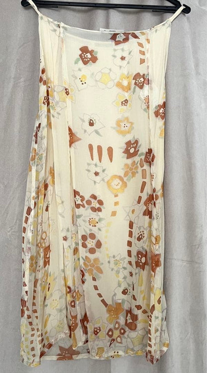 PRADA Silk Skirt Flowers Print Motif Vintage Rare Limited Used Women Excellent J