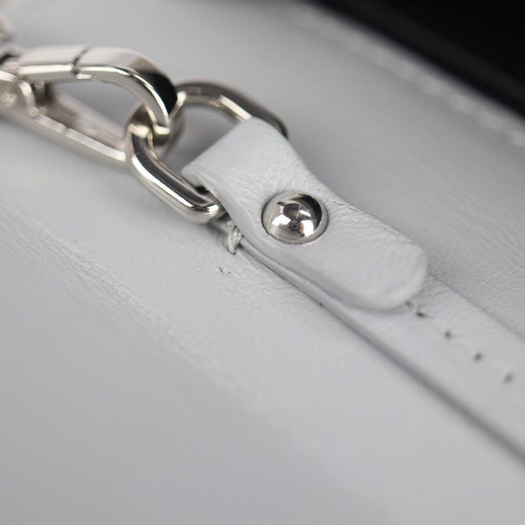 Giuseppe Zanotti 2WAY Clutch Bag Shoulder Bag IB80042 Gray Studs Chain Party Bag