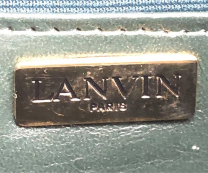 Lanvin Exotic Leather Green Shoulder Bag with Gold Hardware Excellent Condition