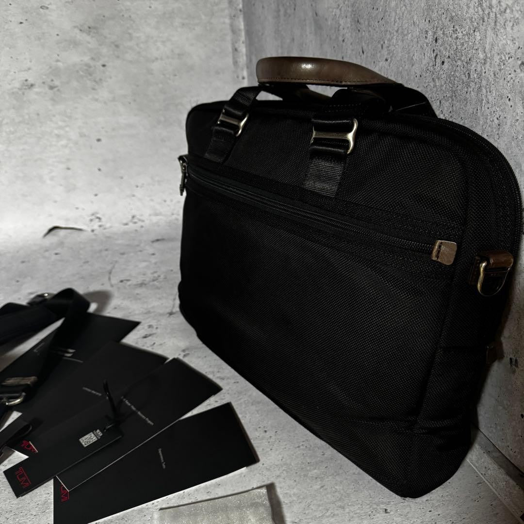 TUMI business bag 2way McNair nylon leather black x brown