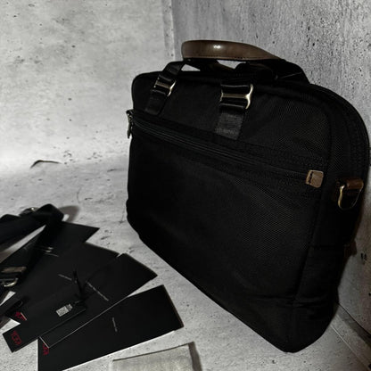TUMI business bag 2way McNair nylon leather black x brown