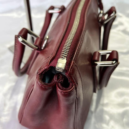 COACH 9421 Vintage 2Way Shoulder Bag Leather Wine Red Handbag Authentic