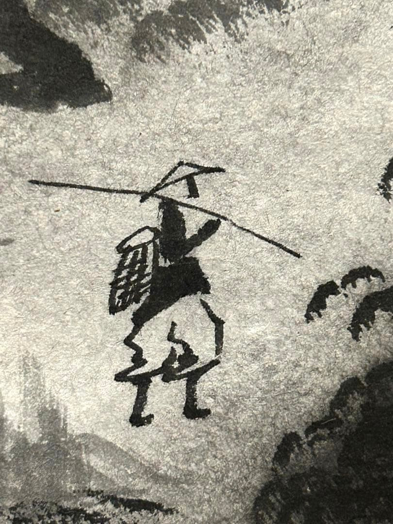 Hanging scroll Landscape Ink wash painting Showa retro