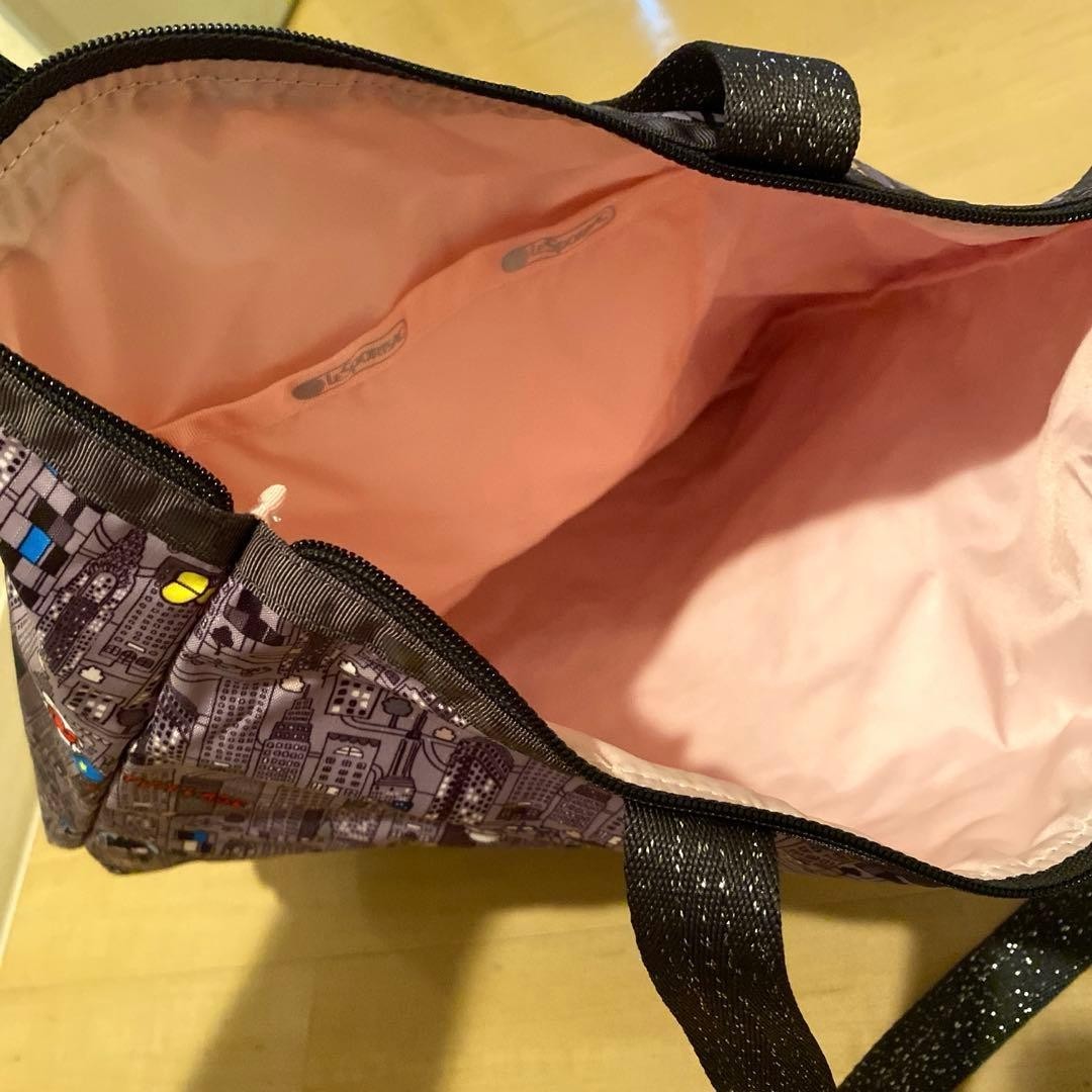 LeSportsac Sanrio Collab Tote Bag Gray Canvas Characters Unused Rare