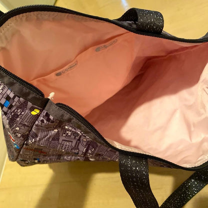 LeSportsac Sanrio Collab Tote Bag Gray Canvas Characters Unused Rare