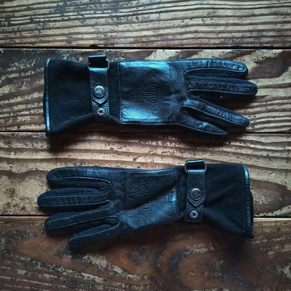 Vivienne Westwood Grove Leather Knit Gloves Vintage Authentic Rare Genuine