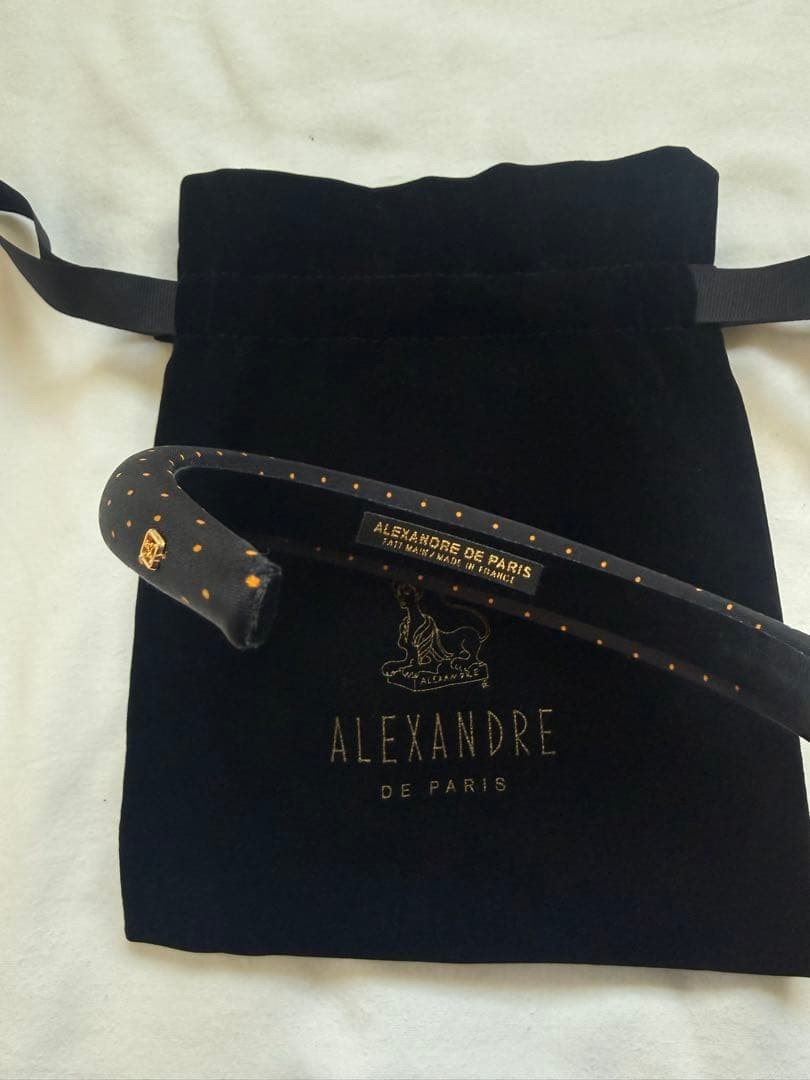 Alexandre de Paris Hairband Drawstring Pouch Rare Vintage Lightweight US