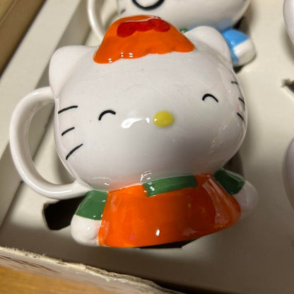 Sanrio Hello Kitty Family Vintage Mug Set of 4 Kawaii Ice Cute Cups Japan