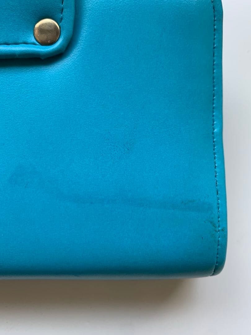 Turquoise Blue Bifold Wallet Showa Retro