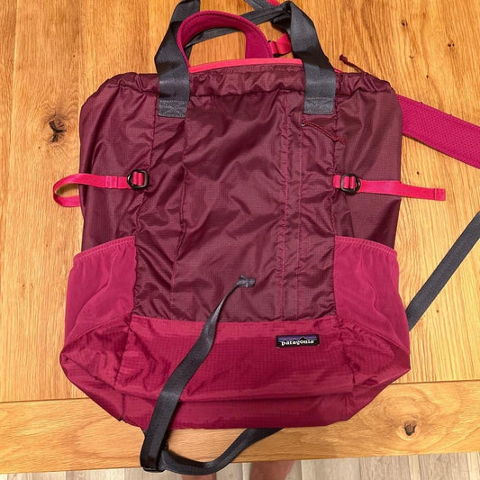 Patagonia 2-Way Nylon Backpack Tote Lightweight Multi-Color Black Navy Purple