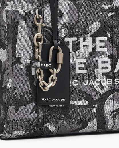 MARC JACOBS The Marc Camo Denim 2way Tote Bag Medium Signature Product Logo New