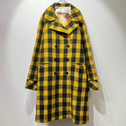 Comme Des Garcons Tao Jacket Tartan check switch coat floral pattern all-over