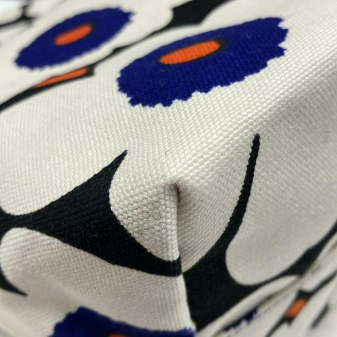 Genuine Marimekko shoulder bag dark navy cream multi canvas leather
